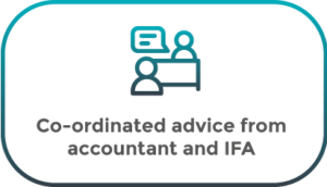co-ordinated advice from accountant and IFA